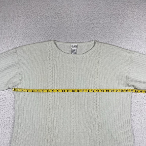 Sostanza‎ Sweater Womens 2X Plus Light Green Cable Knit Lambswool Rabbit Hair - Picture 11 of 15